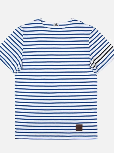 SHORT SLEEVE BORDER TEE-BLUE